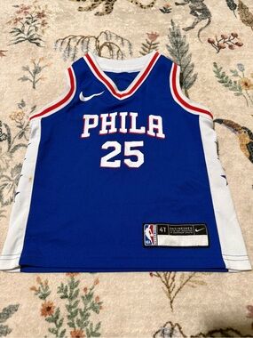 Nike Royal Blue PHILA #25 Youth Basketball Jersey 4T
